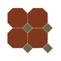 Керамогранит Metlah.Store York Октагон Красный Зеленый 30.5x30.5 M6131/6702