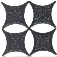 Декор Core Estrella Set Negro 4 Вида В Ассортименте 6.7x6.7 Absolut Keramika