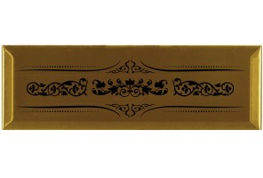 Декор Glass Decor Versalles Gold Negro 10x30 Absolut Keramika