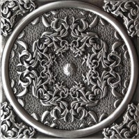 Вставка Steel Plox Floresta Satined Black Silver 8x8 Absolut Keramika