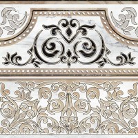 Декор Alma Ceramica Arina 41.8x41.8 белая полоса DFU03ARA004