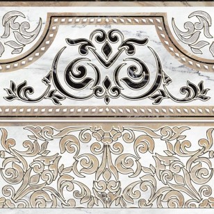 Декор Alma Ceramica Arina 41.8x41.8 белая полоса DFU03ARA004