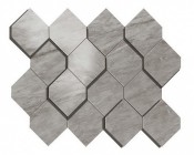 Декор AS39 Marvel Stone Bardiglio Grey Mosaico Esagono 3D 28.2x35.3 Atlas Concorde Italy