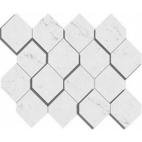 Декор AS4A Marvel Stone Carrara Pure Mosaico Esagono 3D 28.2x35.3 Atlas Concorde Italy