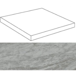 Ступень ATEG Marvel Stone Bardiglio Grey Scalino Ang. Dx 33x33 Atlas Concorde Italy