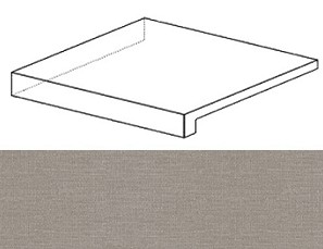 Ступень ATBS Room Grey Scalino Ang. Sx 33x33 Atlas Concorde Italy