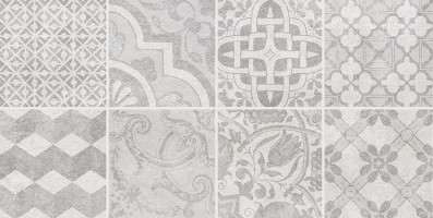 Декор 08-03-06-453 Bastion с пропилами мозаика серый 20x40 Laparet