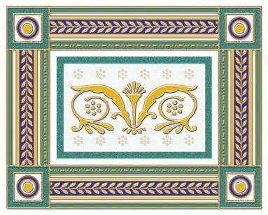 Бордюр 05-01-1-93-03-71-909-0 Золотой Бирюзовый 20х25 Ceramique Imperiale