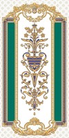 Декор 04-01-1-10-03-71-905-0 Золотой Бирюзовый 25х50 Ceramique Imperiale