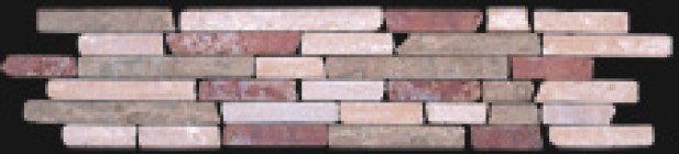 Декор 30863 Pietra d'Assisi Fascia Ciottolato Rosso 9x40 Cerdomus