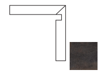 Плинтус Cerdomus Legarage Battiscala Dx Charcoal Set 2pz 4.8x60 81966