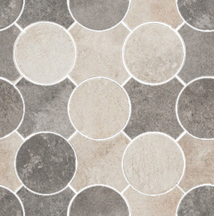 Мозаика 1053026 Recupera Mos.Cerchi Bianco-Gra 30x30 Cir Ceramiche