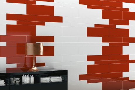 Плитка Domino Rev. Concept Red Gloss 20x60 настенная