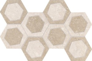 Мозаика R304Z0R Milestone Esagona White/Sand 19.6x34.2 Emil Ceramica