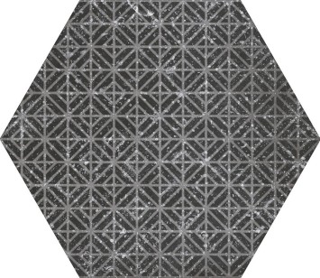 Декор 23579 Coralstone Hexagon Melange Black 29.2x25.4 Equipe