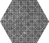 Декор 23582 Coralstone Hexagon Melange Black Antislip 29.2x25.4 Equipe
