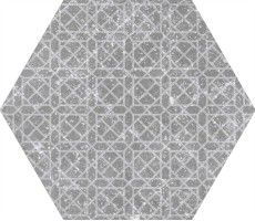 Декор 23583 Coralstone Hexagon Melange Grey Antislip 29.2x25.4 Equipe