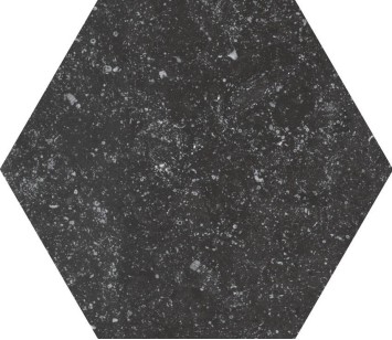 Керамогранит 23577 Coralstone Hexagon Black 29.2x25.4 Equipe