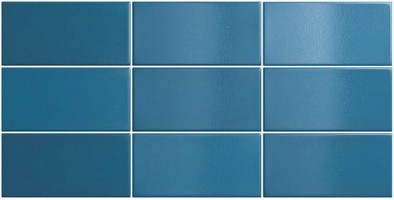 Настенная плитка 25035 Crackle Ocean Blue 7.5x15 Equipe