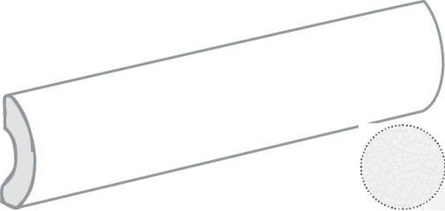 Плинтус 25070 Crackle Pencil Bullnose White 3x15 Equipe