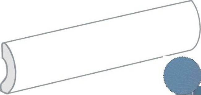 Плинтус 25075 Crackle Pencil Bullnose Ocean Blue 3x15 Equipe