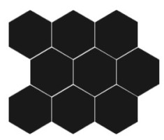 Мозаика 21916 Scale Hexagon Mosaic Black 31x38 Equipe