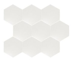 Мозаика 21918 Scale Hexagon Mosaic White Matt 31x38 Equipe