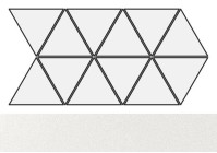 Мозаика 24242 Scale Triangolo Mosaic White Matt 22.5x45 Equipe
