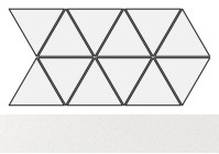 Мозаика 24243 Scale Triangolo Mosaic White 22.5x45 Equipe