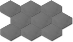 Мозаика 24259 Scale Benzene Mosaic Dark Grey 25.5x44 Equipe