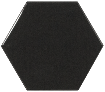 Настенная плитка 21915 Scale Hexagon Black 10.7х12.4 Equipe