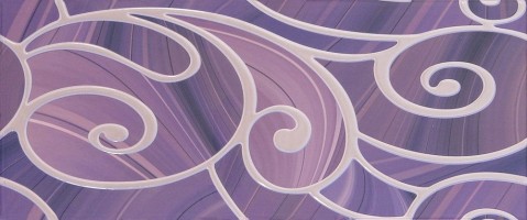 Декор 10301001710 Arabeski purple decor 01 25x60 Gracia Ceramica