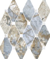 Мозаика La Fabbrica Gemstone Octagone Ocean Lap Ret 30x30 179141