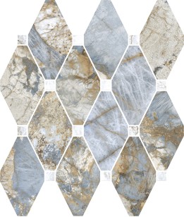 Мозаика La Fabbrica Gemstone Octagone Ocean Lap Ret 30x30 179141
