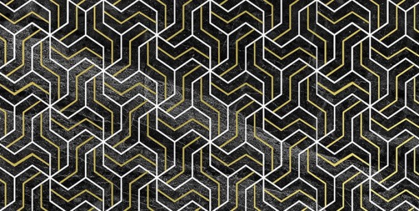 Декор Crystal Fractal чёрный 30x60 Laparet