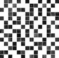 Мозаика Crystal чёрный+белый 30x30 Laparet