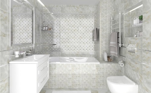 Декор Laparet Select мозаичный серый 20x60 MM60129