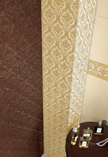 Бордюр 1502-0576 Бордюр Катар коричневый 7.5х25 Lasselsberger Ceramics