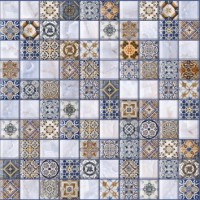 Керамогранит настенный 5032-0200 Орнелла мозаика синий 30х30 Lasselsberger Ceramics