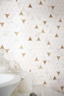Мозаика Marazzi Italy Allmarble Wall Golden White Sat.Mosaico Tria 40x43 M8H1