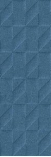 Плитка Marazzi Italy Outfit Blue Struttura Tetris 3D 25x76 настенная M12A