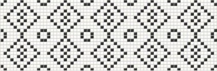 Декор O-PRP-WIU441-16 Вставка Pret a Porter Black&White Mosaic 25x75 Mei