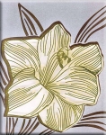 Декор Кензо Лилия коричневая 8х10 Нефрит-Керамика