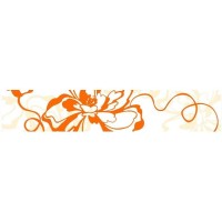 Бордюр 05-01-1-76-00-35-050-0 Кураж-2 Монро оранжевый 7.5х40 Нефрит-Керамика