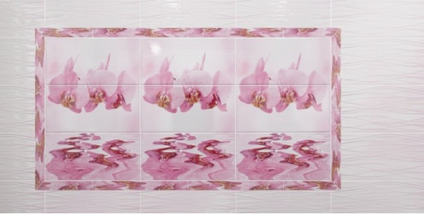 Бордюр Нефрит-Керамика Орхидея стеклянный 2x50