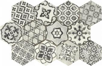 Декор Ragno Eden Esagona Romance Bianco 21x18.2 RGL2