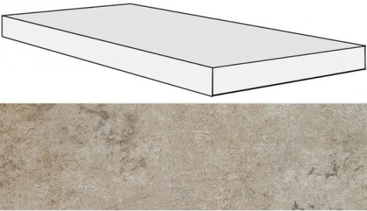 Ступень 742257 La Roche Ecru Ang.Gradino DX 33x120x3 Rex Ceramiche