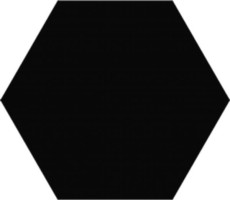 Керамогранит K945262 Miniworx Hexagon Черный Матовый 21x24 Vitra