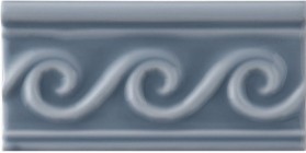 Бордюр Neri ADNE4141 Relieve Olas PB Storm Blue 7.5x15 Adex