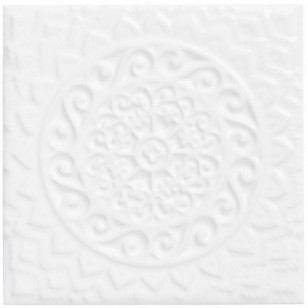 Декор Studio ADST4074 Relieve Mandala Universe Snow Cap 14.8x14.8 Adex